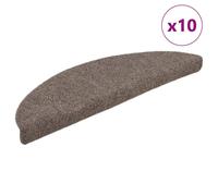 Vidaxl Tapis Autoadhésifs De Marches 10 Pcs Beige 56x17x3cm Aiguilleté