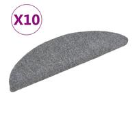 Vidaxl Tapis Autoadhésifs De Marches 10 Pcs Gris Clair 56x17x3 Cm