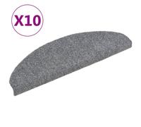 Vidaxl Tapis Autoadhésifs De Marches 10 Pcs Gris Clair 65x21x4 Cm