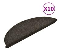 Vidaxl Tapis Autoadhésifs De Marches 10 Pcs Marron Clair 56x17x3 Cm