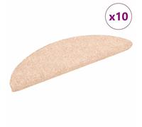 Vidaxl Tapis Autoadhésifs De Marches 10pcs Marron 56x17x3cm Aiguilleté