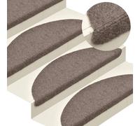 Vidaxl Tapis Autoadhésifs De Marches 5 Pcs Crème 56x17x3 Cm Aiguilleté