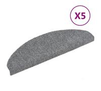 Vidaxl Tapis Autoadhésifs De Marches 5 Pcs Gris Clair 65x21x4 Cm