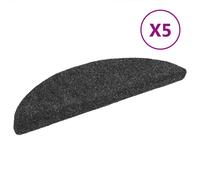 Vidaxl Tapis Autoadhésifs De Marches 5 Pcs Gris Foncé 56x17x3 Cm
