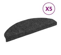 Vidaxl Tapis Autoadhésifs De Marches 5 Pcs Gris Foncé 65x21x4 Cm