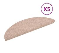 Vidaxl Tapis Autoadhésifs De Marches 5 Pcs Marron 56x17x3cm Aiguilleté