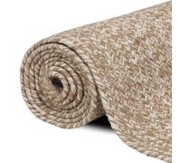 Vidaxl Tapis Basketweave Naturel Et Blanc 300 X 300 Cm Jute