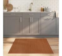 Vidaxl Tapis Carré Marron 100x100 Cm Bambou