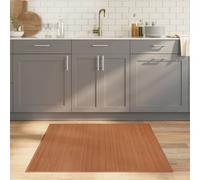 Vidaxl Tapis Carré Naturel 100x100 Cm Bambou