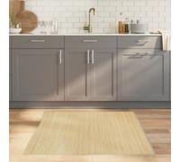 Vidaxl Tapis Carré Naturel Clair 100x100 Cm Bambou