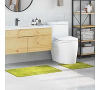 vidaXL Tapis de bain 2 pcs Vert clair 50 x 50 cm Polypropylène