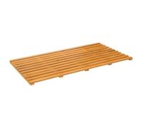 vidaXL Tapis de Bain Uni Marron 100 x 53 x 2,5 cm Bois d'Acacia Massif, Tapis de Bain rectangulaire Minimaliste, résistant à l'eau, Anti-Glisse, déco Douce et Confortable