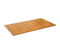vidaXL Tapis de bain Uni Marron 100 x 55 cm bois