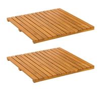 vidaXL Tapis de bain Uni Marron 50 x 50 cm bois