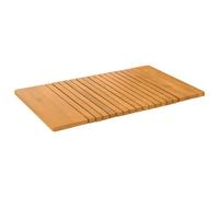 vidaXL Tapis de bain Uni Marron 59 x 40 cm bois
