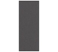 vidaXL Tapis de Bienvenue Rayé Noir et Gris 60 x 150 cm, Antidérapant, Absorbant l'eau, Motif Géométrique, en Matériau Synthétique, pour Intérieur et Extérieur, Tapis de Porte d'Entrée, Bienvenue Che