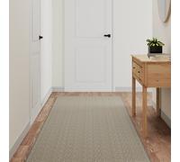 Vidaxl Tapis De Couloir Aspect Sisal Argenté 80x300 Cm