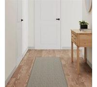 Tapis de couloir aspect sisal platina 50x250 cm, tapis d'entrée, tapis de porte, tapis de couloir lavable, moquette 355767