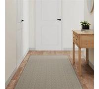 Vidaxl Tapis De Couloir Aspect Sisal Taupe 80x200 Cm
