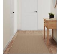 vidaXL Tapis de Couloir Aspect sisal Sable 80x400 cm, Tapis d'entrée, Tapis de Porte, Tapis de Couloir Lavable, Moquette de Couloir, Moquette de Sol