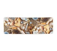 vidaXL Tapis de Cuisine Lavable Antidérapant, Protection de Sol, Tapis Absorbant de Maison Intérieur, Moderne, Multicolore 60x180 cm