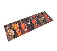 vidaXL Tapis de Cuisine Lavable Impression Cuillère Épices, Carpette de Salle à Manger Antidérapante, Moquette Intérieur et Extérieur, Moderne, 60x180 cm