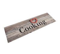 vidaXL Tapis de Cuisine Lavable Impression Cuisine Gris 45x150 cm