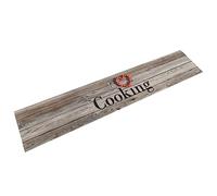 vidaXL Tapis de cuisine Impression Cuisine – Lavable antidérapant intérieur/extérieur gris 60x300 cm