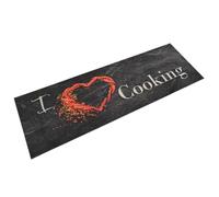 vidaXL Tapis de cuisine lavable impression cuisine noir 60x180 cm 136550