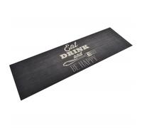vidaXL Tapis de cuisine lavable impression cuisine noir 60x180 cm