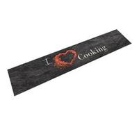 vidaXL Tapis de cuisine lavable impression cuisine noir 60x300 cm