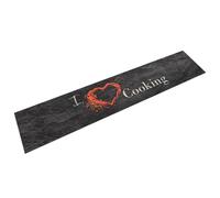 vidaXL Tapis de Cuisine Lavable Impression Cuisine Noir 60x300 cm, Tapis de Sol de Cuisine, Tapis de Cuisine antidérapant, Tapis de Cuisine imperméable