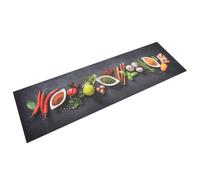 vidaXL Tapis de cuisine lavable impression d'épices 45x150 cm velours 136540