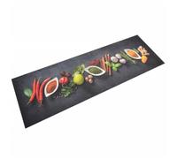 vidaXL Tapis de cuisine lavable impression d'épices 60x180 cm velours 136541