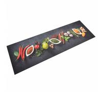vidaXL Tapis de cuisine lavable impression d'épices 60x180 cm velours 136541