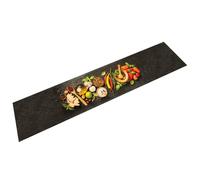 vidaXL Tapis de Cuisine Lavable Impression d'Épices, Paillasson Antidérapant, Tapis de Sol, Tapis Devant Évier, Moderne, 60x300 cm Velours