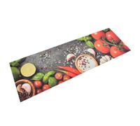 vidaXL Tapis de cuisine lavable impression légumes 60x180 cm velours 136538