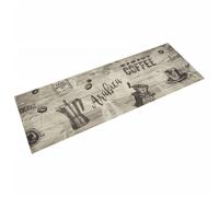 vidaXL Tapis de Cuisine Lavable imprimé café Gris 60x180 cm Velours