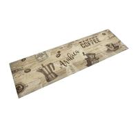 vidaXL Tapis de cuisine lavable imprimé café marron 45x150 cm velours