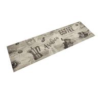 vidaXL Tapis de Cuisine Lavable Imprimé Café, Paillasson Antidérapant, Tapis de Sol, Tapis Devant Évier, Moderne, Gris 45x150 cm Velours
