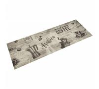vidaXL Tapis de cuisine lavable imprimé café gris 60x180 cm velours