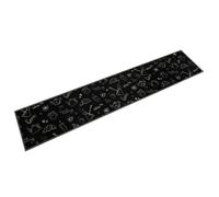 vidaXL Tapis de Cuisine Lavable Imprimé Morning, Paillasson Antidérapant, Tapis de Sol, Tapis devant Évier, Moderne, Noir 4005586