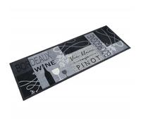 vidaXL Tapis de Cuisine Lavable Imprimé Wine, Paillasson Antidérapant, Tapis de Sol, Tapis devant Évier, Moderne, Gris 4005600