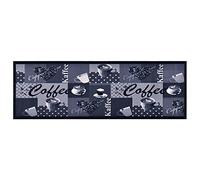 vidaXL Tapis de cuisine lavable Bleu café 60x300 cm