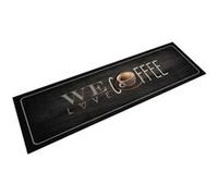 vidaXL Tapis de cuisine lavable texte Coffee 45x150 cm velours