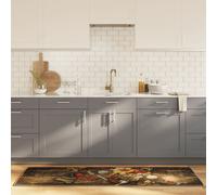 Vidaxl Tapis De Cuisine Multicolore 60x180 Cm Lavable Antidérapant
