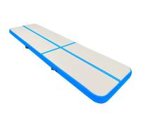 Vidaxl Tapis Gonflable De Gymnastique Avec Pompe 600x100x15cm Pvc Bleu