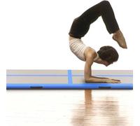 Vidaxl Tapis Gonflable De Gymnastique Avec Pompe 800x100x10cm Pvc Bleu Bleu