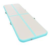 vidaXL Tapis gonflable de gymnastique avec pompe 800x100x10cm PVC Vert