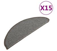 Vidaxl Tapis De Marches D'escalier 15 Pcs Gris 65x21x4 Cm